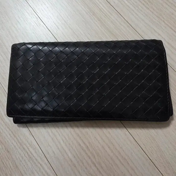 [BUNJANG] Bottega Veneta Intrecciato Long Wallet Black / 보테가베네타 인트레치아토 장지갑 블랙