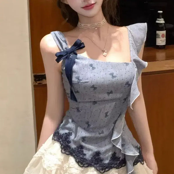 [BUNJANG] Princess Butterfly Pattern Blouse / 프린세스 나비 무늬 블라우스