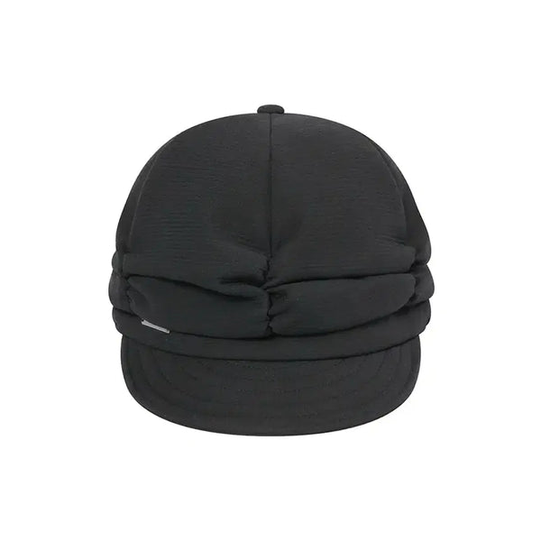 [BUNJANG] Miseki Seoul Pleated Shirring Cap Black / 미세키서울 플리츠 셔링 캡 블랙
