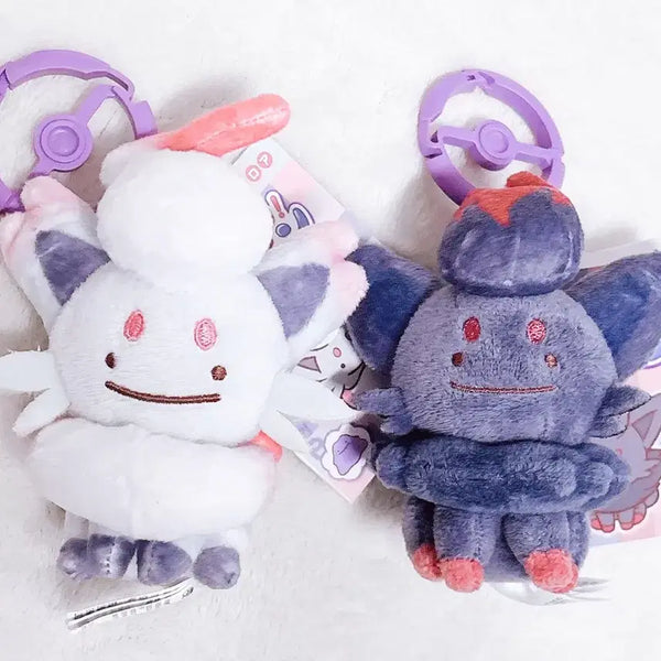 [BUNJANG] Pokemon Center Transform Ditto Hisuian Zoroark Mascot Keychain Doll Set / 포켓몬스터 포케센 변신 메타몽 히스이 조로아 마스코트 키링 인형 세트
