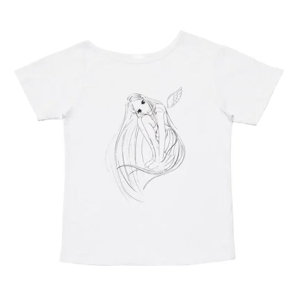 [BUNJANG] Dear My Fairy (W.SKOOL) Whispery Fairy Muse One Shoulder Tee White / 최예나, 슈화 착용) 디어마이페어리 위스페어리 페어리 뮤즈 원숄더티 화이트
