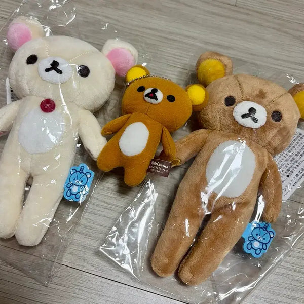 [BUNJANG] Rilakkuma & Korilakkuma Laboratory Concept Dolls + Classic Poop Keychain Set / 실험실 리락쿠마 코리락쿠마 + 리락쿠마 고전 똥키링
