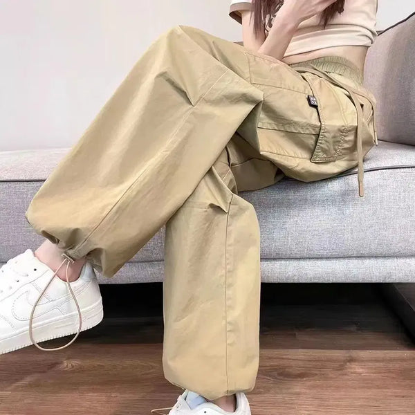 [BUNJANG] Beige Jogger Wide Pants - Size M (Unisex) / 새상품 베이지 조거 와이드팬츠 M사이즈 남녀공용