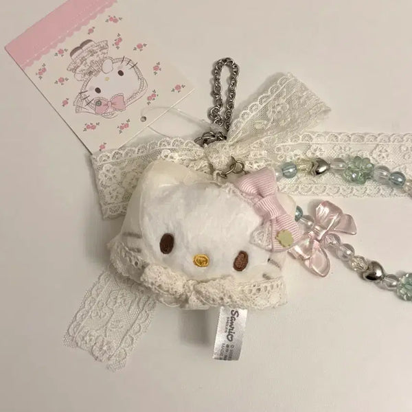 [BUNJANG] Sanrio Hello Kitty Forest Lace Keychain / 산리오 헬로키티 포레스트 레이스 키티 키링