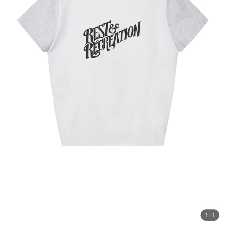 [BUNJANG] Rest and Recreation Wave Logo Coloration T-Shirt White / 새상품 레스트앤레크레이션 웨이브 로고 컬러레이션 반팔 티셔츠 화이트