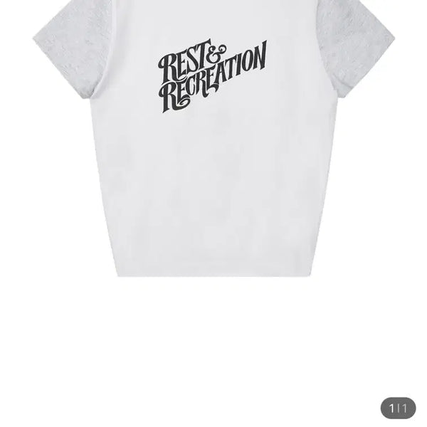 [BUNJANG] Rest and Recreation Wave Logo Coloration T-Shirt White / 새상품 레스트앤레크레이션 웨이브 로고 컬러레이션 반팔 티셔츠 화이트