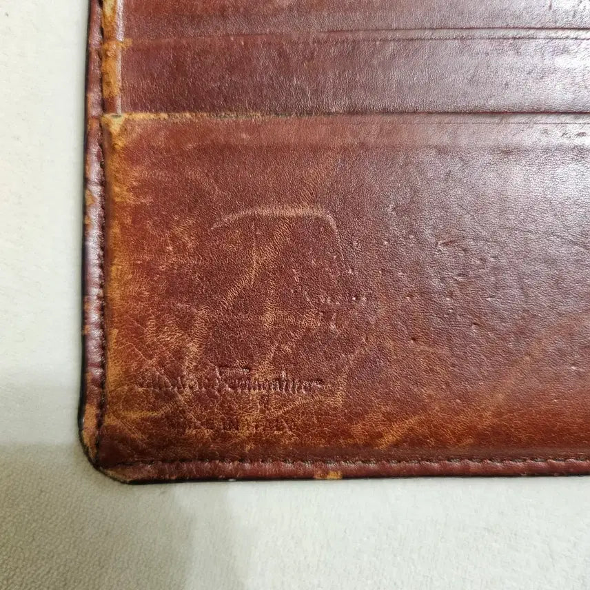[BUNJANG] Ferragamo Men's Bifold Wallet Brown Leather / [정품] 페라가모 남성 가죽 반지갑 브라운