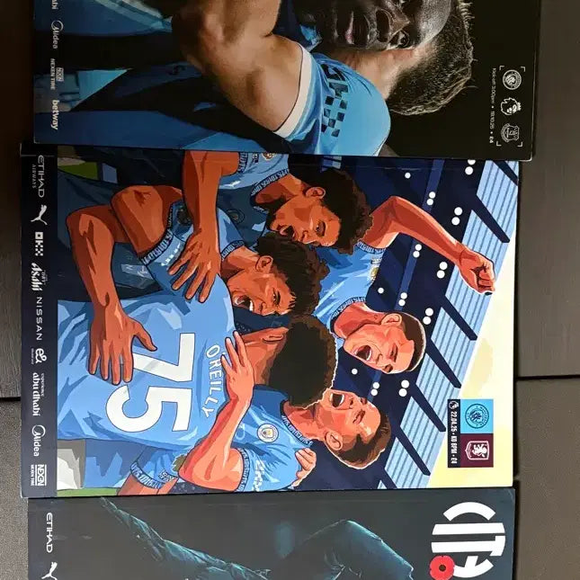 [BUNJANG] Manchester City Matchday Programs Bundle (24/25 Season vs. Aston Villa, 25/26 Season vs. Everton, vs. Liverpool) / 24/25 시즌 38라운드 빌라 맨시티, 25/26 시즌 맨시티 에버튼, 맨시티 리버풀 매치데이 프로그램 일괄