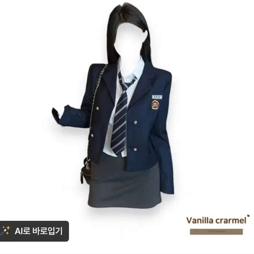 [BUNJANG] Idol Concept Halloween School Uniform Set (Jacket, Tie, Skirt) / [새상품] 롯데월드/할로윈 아이돌 컨셉 교복 풀세트 (자켓+타이+스커트)