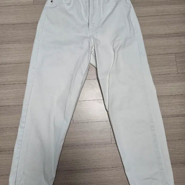 [BUNJANG] White Wide Leg Denim Pants / 화이트 와이드 데님 팬츠