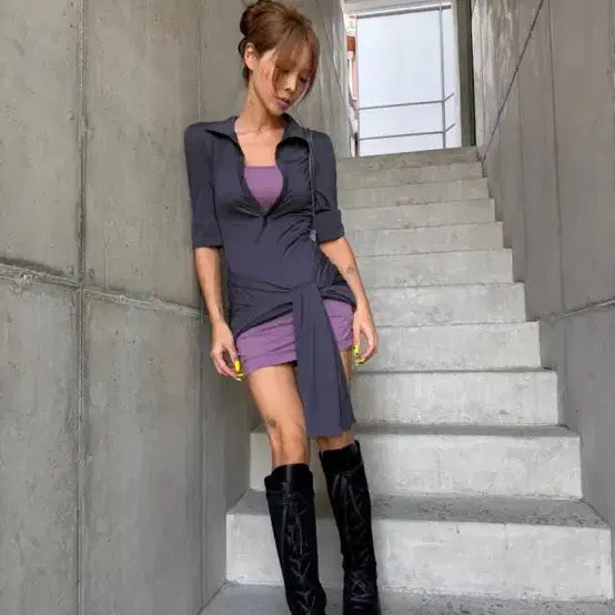 [BUNJANG] Odor Mellow Tie Dress / 오도어 멜로우 타이 드레스
