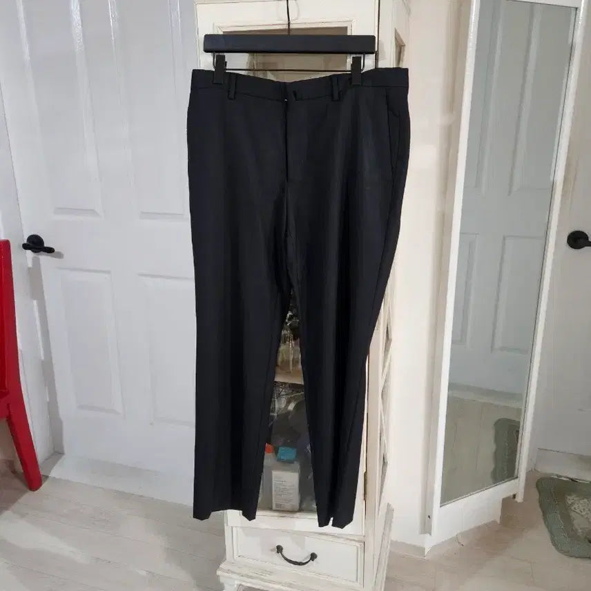 [BUNJANG] 100% Wool Black Slacks Pants Size 33 / 모100 검정색 정장 바지 33