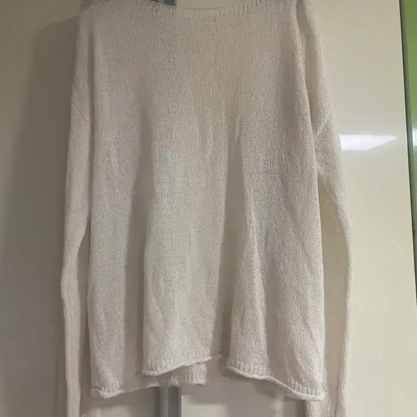 [BUNJANG] Ivory Mesh Knit Cover-up / 아이보리 그물 니트 커버업
