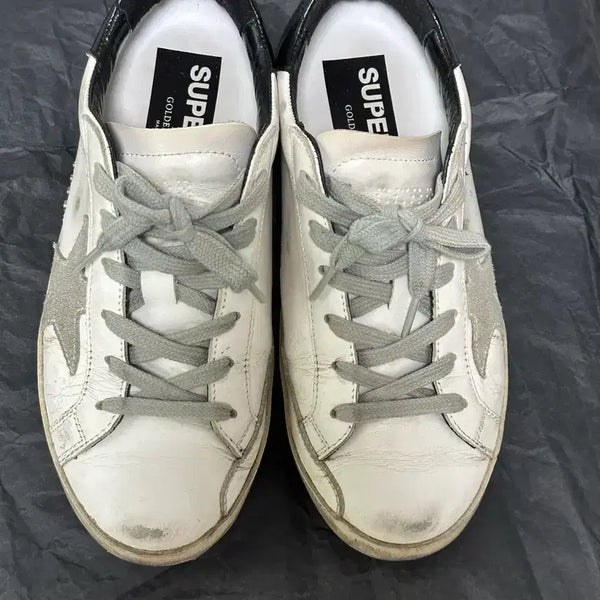 [BUNJANG] Golden Goose Superstar White Black Tab Sneakers Size 35 / 골든구스 슈퍼스타 화이트 블랙탭 35사이즈