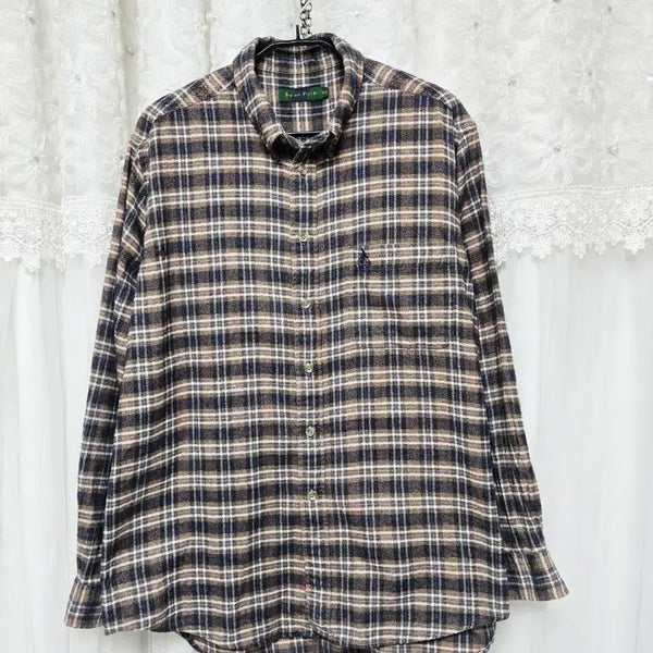 [BUNJANG] Beanpole Men's Cotton Check Button-Down Shirt / 빈폴 셔츠