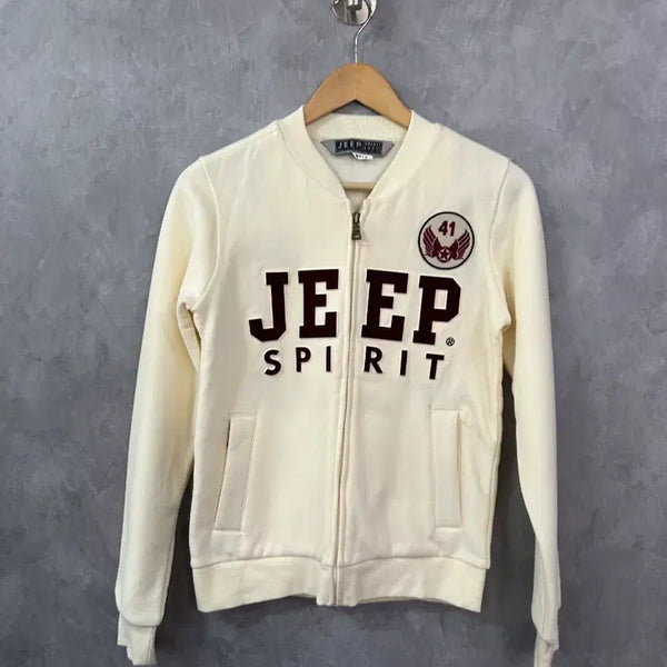 [BUNJANG] Jeep Spirit Zip-Up Jacket Ivory S / 지프 스피릿 집업 자켓 아이보리 S