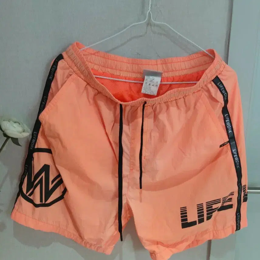 [BUNJANG] Life Work Orange Woven Shorts M / 라이프워크 오렌지색  우븐 반바지  M