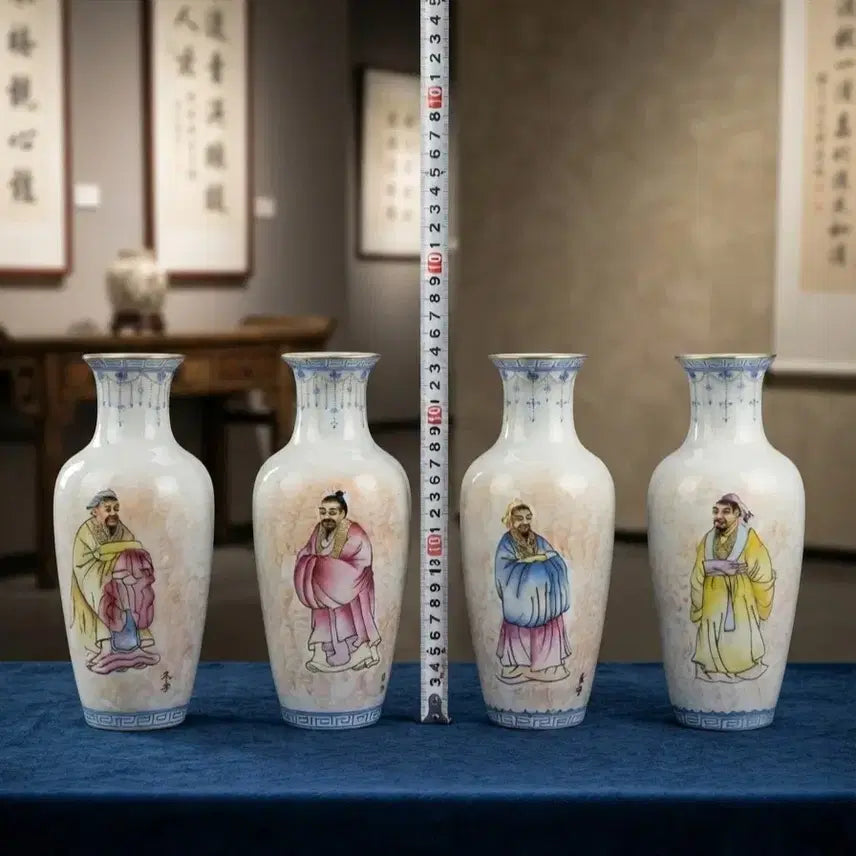 [BUNJANG] Set of Four Great Sages Porcelain Plates / 중국 4대 성인 도자기 세트
