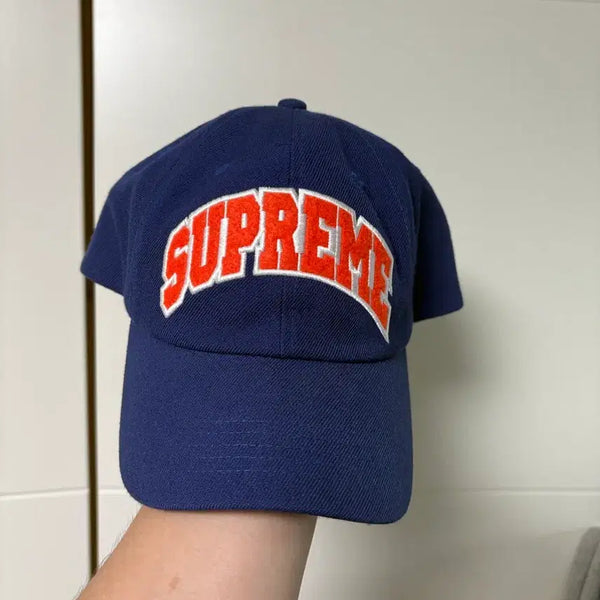 [BUNJANG] Supreme Felt Arc 6 Panel Navy Cap / 슈프림 펠트 아크 6 패널 네이비