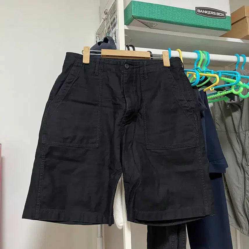 [BUNJANG] Musinsa Standard Fatigue Shorts Black / 무신사스탠다드 퍼티그 쇼츠 블랙 (30사이즈)