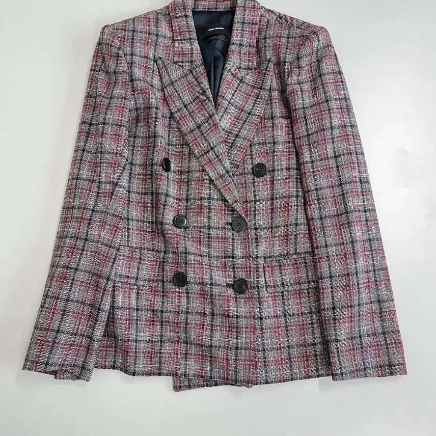 [BUNJANG] Isabel Marant Check Double-Button Jacket / [정품/34] 이자벨마랑 체크 더블 버튼 자켓