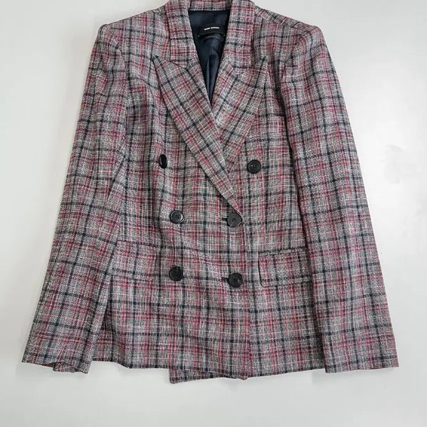 [BUNJANG] Isabel Marant Check Double-Button Jacket / [정품/34] 이자벨마랑 체크 더블 버튼 자켓