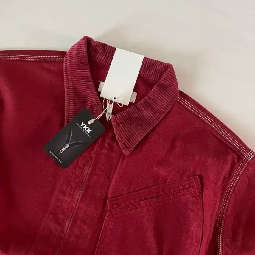 [BUNJANG] Romanticycle Stitch Work Jacket Red/Black / 로맨티사이즈 스티치 워크자켓 레드,블랙 새상품