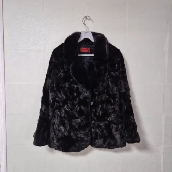 [BUNJANG] KONACO Black Mink Coat / KONACO 밍크 코트 블랙
