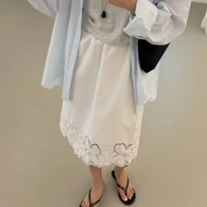 [BUNJANG] Rose Skirt White Mini Skirt / Basket 로제스커트 새상품