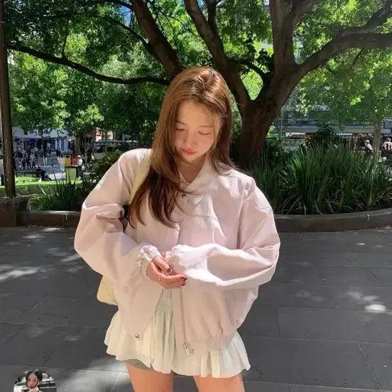 [BUNJANG] TANATT Color Blouson Jumper Lavender / 타낫 칼라 블루종 점퍼 라벤더 새상품