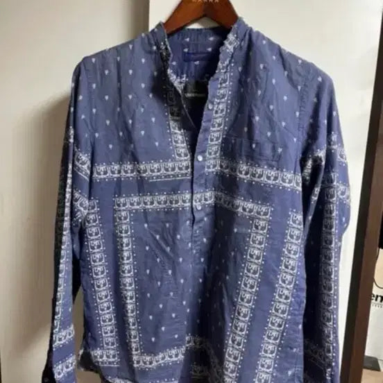 [BUNJANG] Undercover Blue Bandana Pattern Shirt / 언더커버 청색 반다나 패턴 셔츠( 정품)