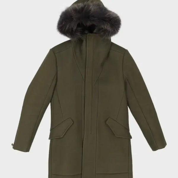 [BUNJANG] System Khaki Faux Fur Jacket / 시스템 카키 퍼자켓 95