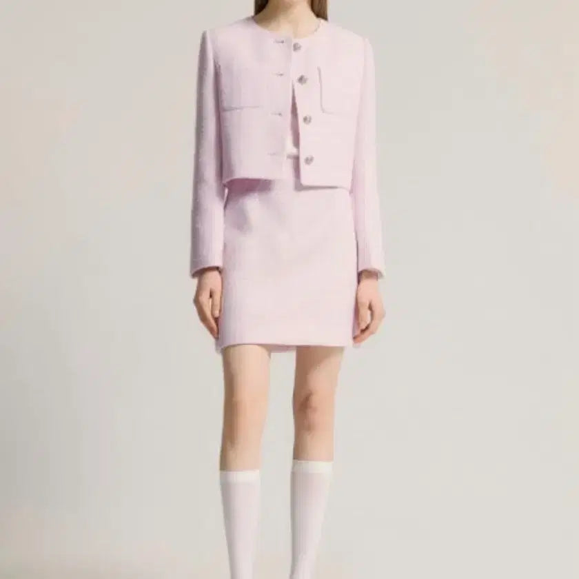 [BUNJANG] Sistina Spring Tweed Jacket + Skirt Set / [반값 할인]시스티나 스프링 트위드 자켓+스커트 세트
