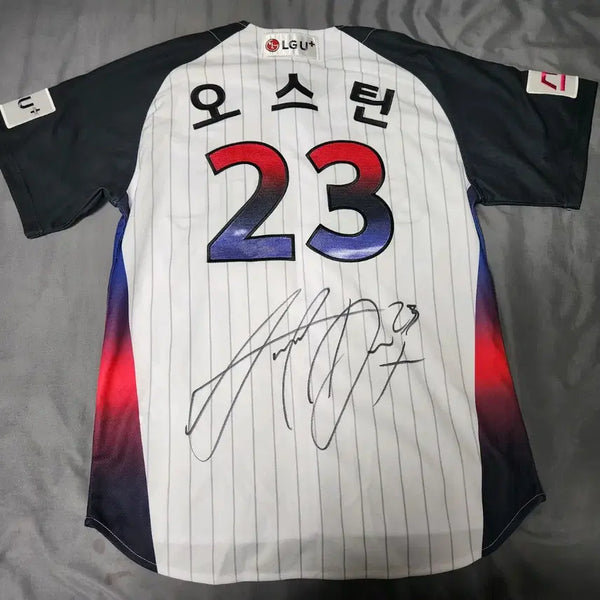 [BUNJANG] LG Twins Austin Dean Autographed "Seoul Night" Jersey / (105) LG트윈스 오스틴 친필싸인 서울의밤 유니폼 지수마킹