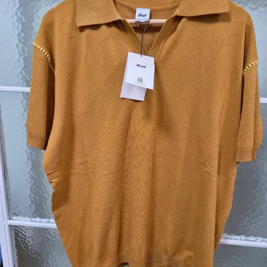 [BUNJANG] Flei Collar Knit Mustard / frei 카라 니트 머스타드