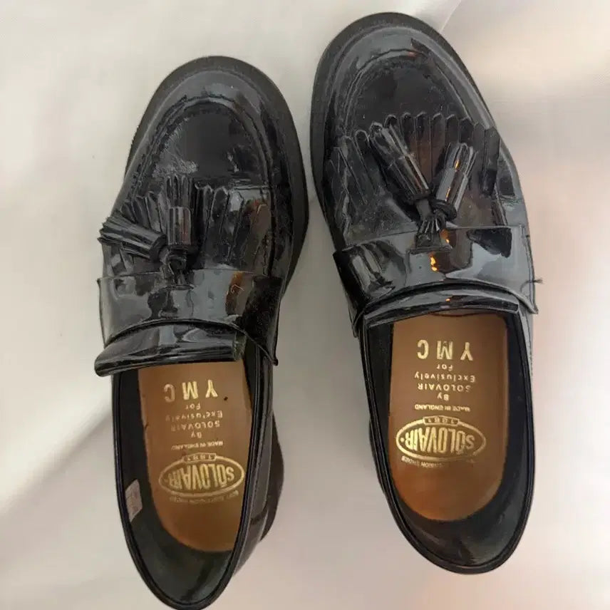 [BUNJANG] YMC x Solovair Collaboration Patent Leather Tassel Loafers (Black, Size 37) / YMC x Solovair 콜라보 에나멜 태슬 로퍼 (블랙, 37)