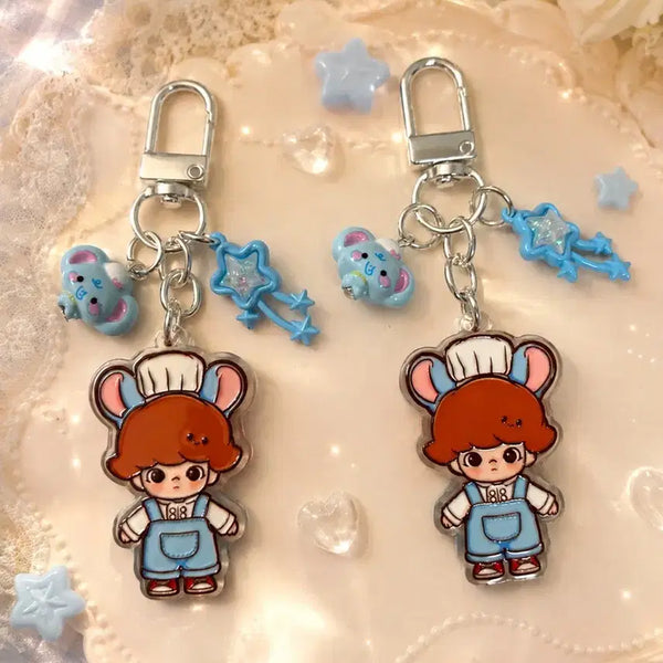 [BUNJANG] Dimoo Acrylic Pendant Mini Keyring / 디무 아크릴 팬던트 미니 키링