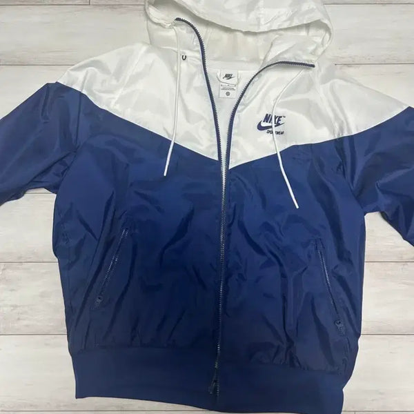 [BUNJANG] Nike Windrunner Woven Lined Jacket White Blue Void / 나이키 윈드러너 우븐 라인드 자켓 화이트 블루 보이드