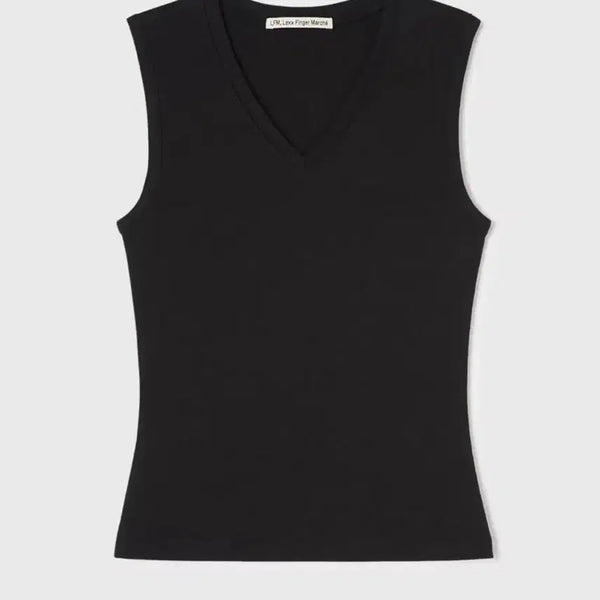 [BUNJANG] Rex Finger Marche Soft V-Neck Sleeveless Top / LFM 브이넥 나시 soft v neck sleeveless