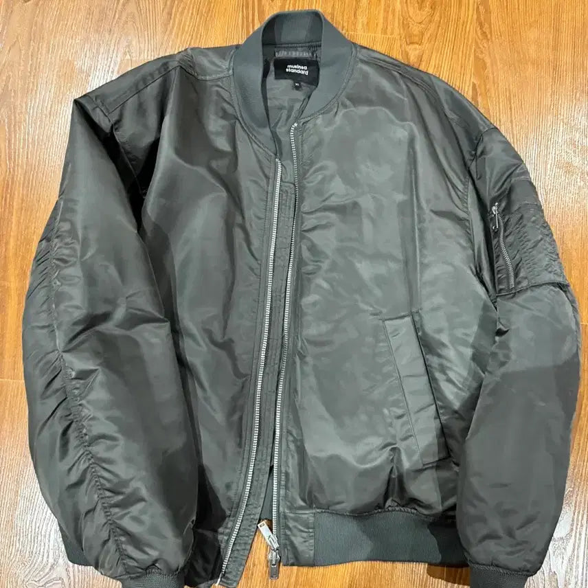 [BUNJANG] Mutestand Oversized MA-1 Bomber Jacket - Dark Gray XL / [XL] 무탠다드 오버사이즈 MA-1 보머 재킷 - 다크 그레이