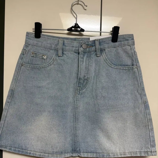 [BUNJANG] Denim Skirt - Light Wash (Size S) / (새상품) 데님 스커트 S 연청