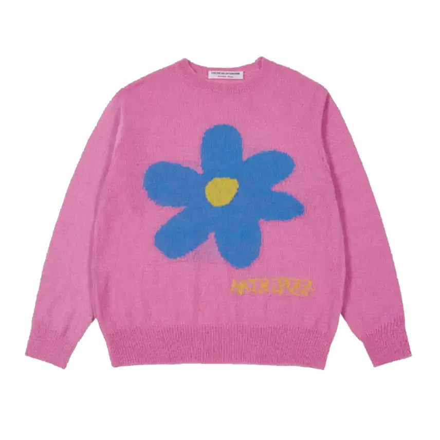 [BUNJANG] Flower Jacquard Summer Knit (Pink) / (새상품, 네고가능) FLOWER JACQUARD SUMMER KNIT (PINK) L