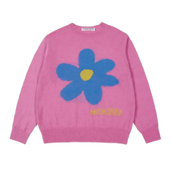 [BUNJANG] Flower Jacquard Summer Knit (Pink) / (새상품, 네고가능) FLOWER JACQUARD SUMMER KNIT (PINK) L