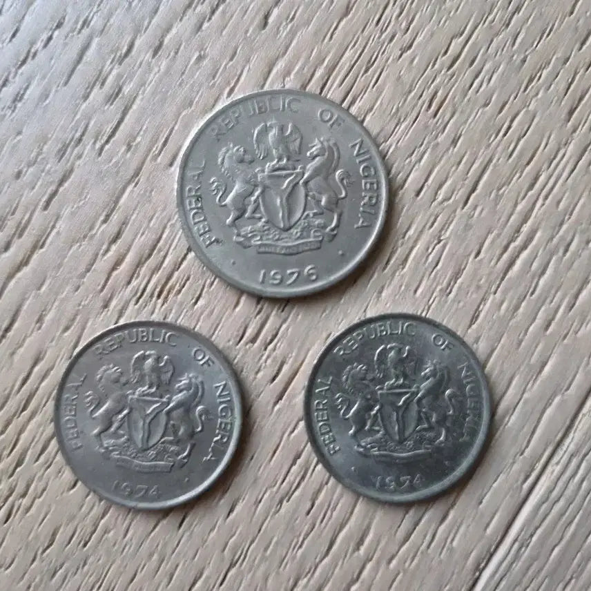 [BUNJANG] Nigeria 1974 Coin Set (3 Coins) / 나이지리아 1974년 주화 3개