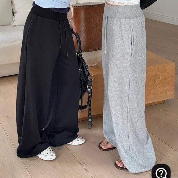 [BUNJANG] Motty Folding Waist Pants Black Training Pants / [밴딩/데일리] 모티 폴딩 웨이스트 팬츠 블랙 검정 트레이닝 바지 츄리닝