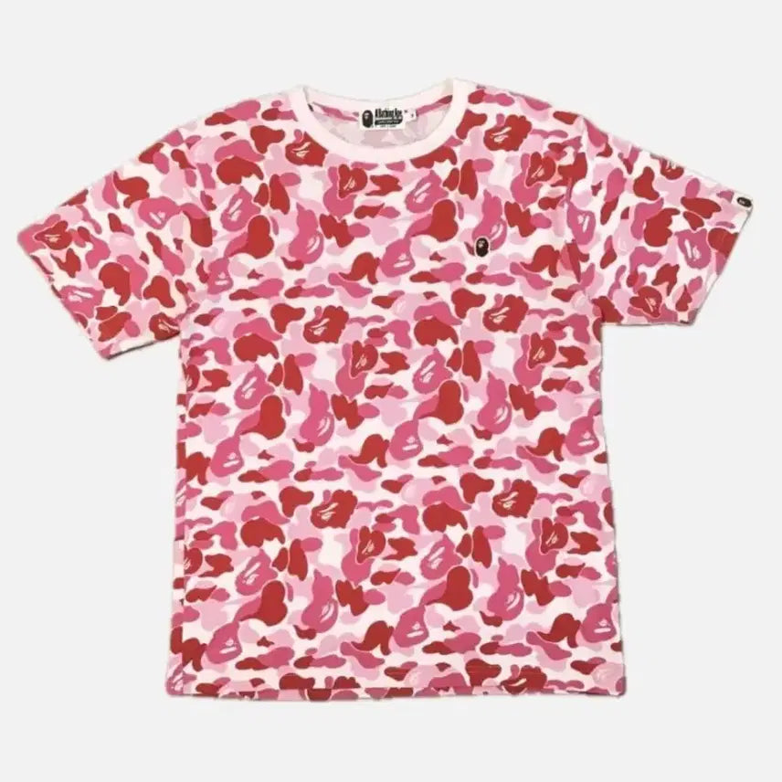 [BUNJANG] BAPE Camo Short Sleeve T-Shirt Pink / 베이프 카모 반팔 티셔츠 핑크
