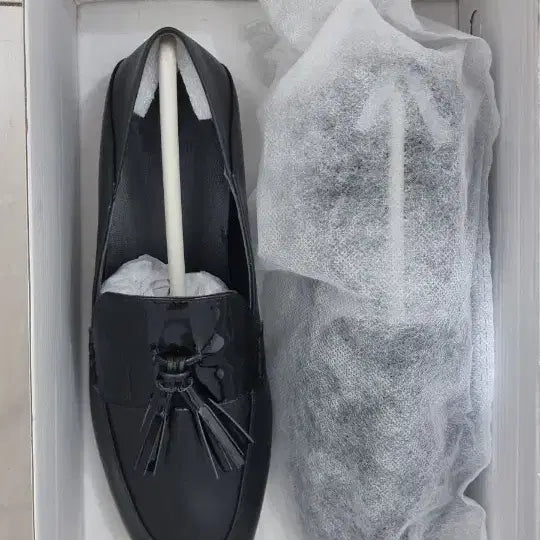 [BUNJANG] Black Tassel Loafer Mules / 로퍼 뮬 블랙 태슬 장식