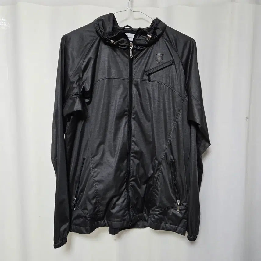 [BUNJANG] Munsingwear Men's Golf Hooded Windbreaker Jacket - Dark Grey, Size L / Munsingwear 먼싱웨어 남성 골프 후드 바람막이 점퍼 / L
