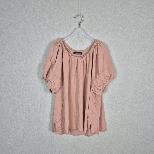 [BUNJANG] BRIDG:IT Pink-Beige Shirring Blouse (Plus Size) / (#88,99추천/77)빅사이즈 레이온73% 핑크베이지 셔링 블라우스