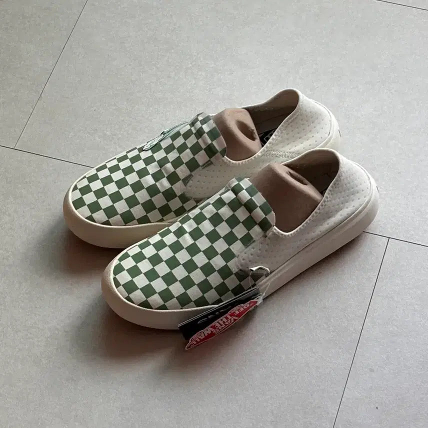 [BUNJANG] Vans ComfyCush One Checkerboard Green/Marshmallow Sneakers 290mm / 반스 컴피쿠시 원 체커보드 290 새상품 그린